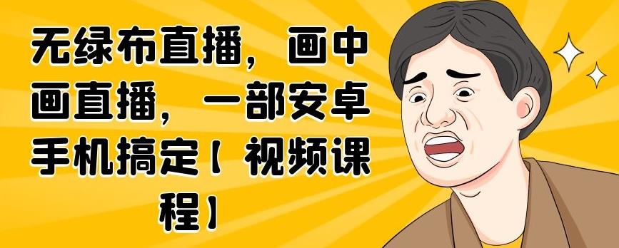 无绿布直播，画中画直播，一部安卓手机搞定【视频课程】聚合网创-网创项目资源站-副业项目-创业项目-搞钱项目聚合网创