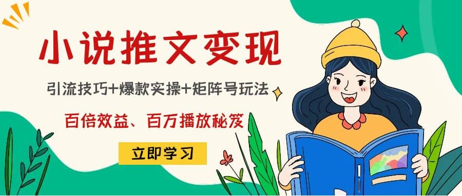 小说推文训练营聚合网创-网创项目资源站-副业项目-创业项目-搞钱项目聚合网创