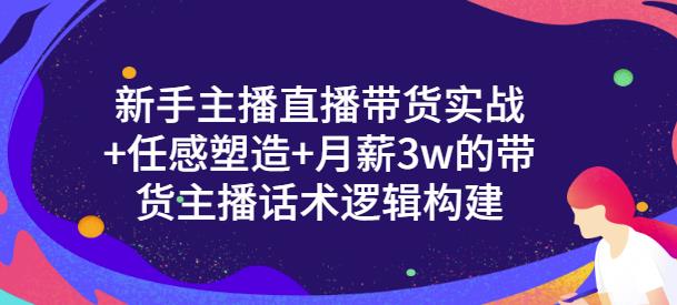 新手主播直播带货实战+信任感塑造+月薪3w的带货主播话术逻辑构建聚合网创-网创项目资源站-副业项目-创业项目-搞钱项目聚合网创
