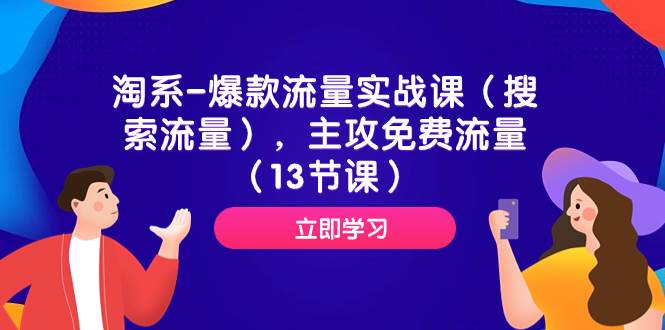 淘系-爆款流量实战课（搜索流量），主攻免费流量（13节课）聚合网创-网创项目资源站-副业项目-创业项目-搞钱项目聚合网创