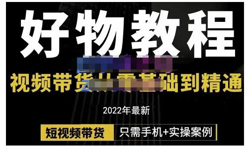 锅锅老师好物分享课程：短视频带货从零基础到精通，只需手机+实操聚合网创-网创项目资源站-副业项目-创业项目-搞钱项目聚合网创