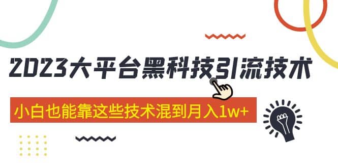价值4899的2023大平台黑科技引流技术 29节课聚合网创-网创项目资源站-副业项目-创业项目-搞钱项目聚合网创