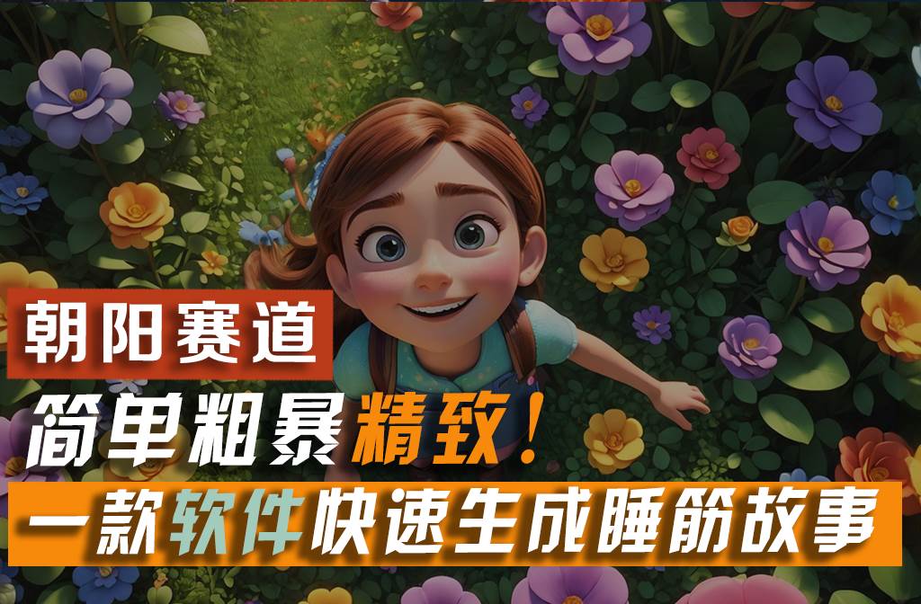 利用一款软件5分钟一条爆款睡前故事，简单粗暴精致！小白月入2w+聚合网创-网创项目资源站-副业项目-创业项目-搞钱项目聚合网创