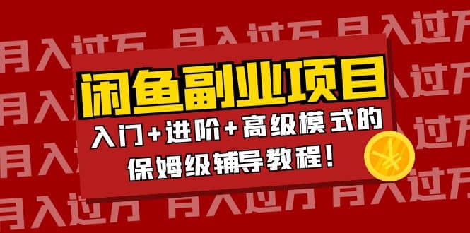 月入过万闲鱼副业项目：入门+进阶+高级模式的保姆级辅导教程聚合网创-网创项目资源站-副业项目-创业项目-搞钱项目聚合网创