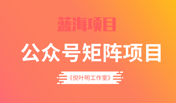 蓝海公众号矩阵项目训练营，0粉冷启动，公众号矩阵账号粉丝突破30w聚合网创-网创项目资源站-副业项目-创业项目-搞钱项目聚合网创
