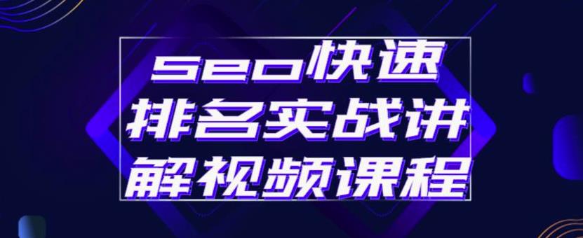 seo快速排名实战讲解视频课程，揭秘seo快排原理聚合网创-网创项目资源站-副业项目-创业项目-搞钱项目聚合网创