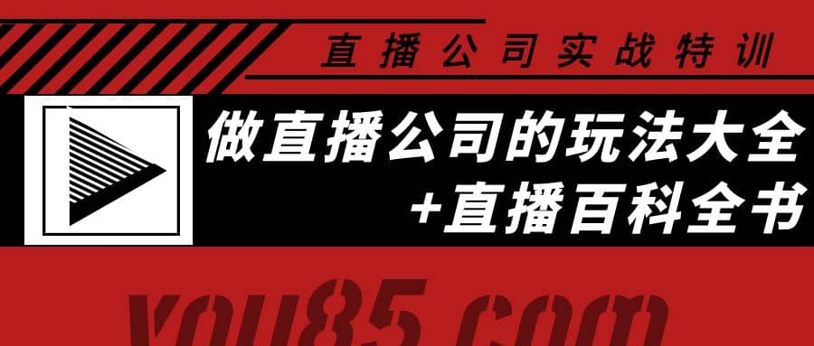 老陈·直播公司实战特训：做直播公司的玩法大全+直播百科全书聚合网创-网创项目资源站-副业项目-创业项目-搞钱项目聚合网创
