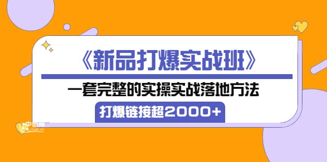 《新品打爆实战班》一套完整的实操实战落地方法，打爆链接超2000+（38节课)聚合网创-网创项目资源站-副业项目-创业项目-搞钱项目聚合网创