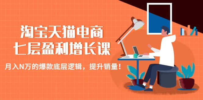 淘宝天猫电商七层盈利增长课：月入N万的爆款底层逻辑，提升销量聚合网创-网创项目资源站-副业项目-创业项目-搞钱项目聚合网创