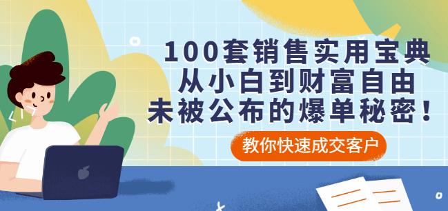 100套销售实用宝典：从小白到财富自由，未被公布的爆单秘密！聚合网创-网创项目资源站-副业项目-创业项目-搞钱项目聚合网创