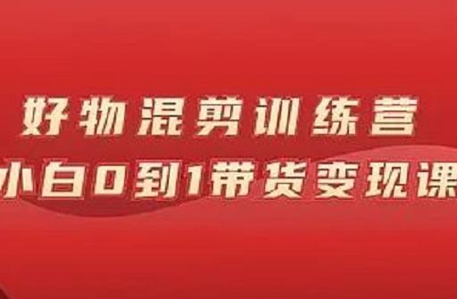 万三好物混剪训练营：小白0到1带货变现课聚合网创-网创项目资源站-副业项目-创业项目-搞钱项目聚合网创