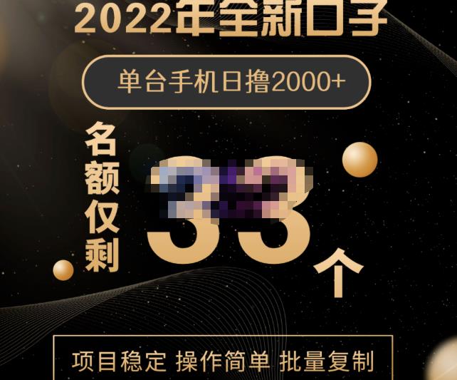 2022年全新口子，手机批量搬砖玩法，一部手机日撸2000+聚合网创-网创项目资源站-副业项目-创业项目-搞钱项目聚合网创