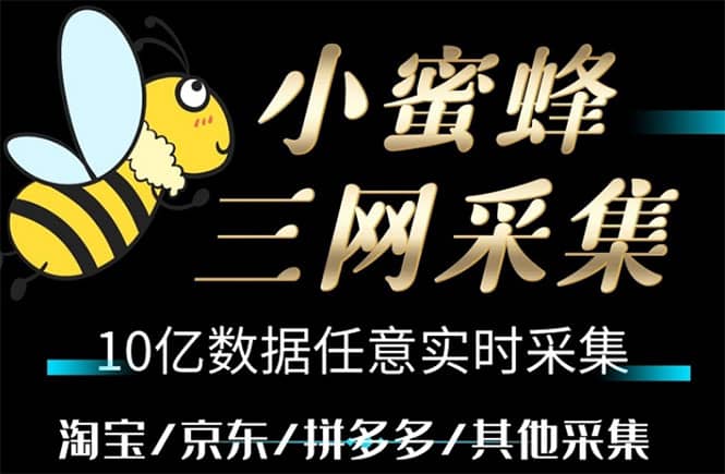 小蜜蜂三网采集，全新采集客源京东拼多多淘宝客户一键导出聚合网创-网创项目资源站-副业项目-创业项目-搞钱项目聚合网创