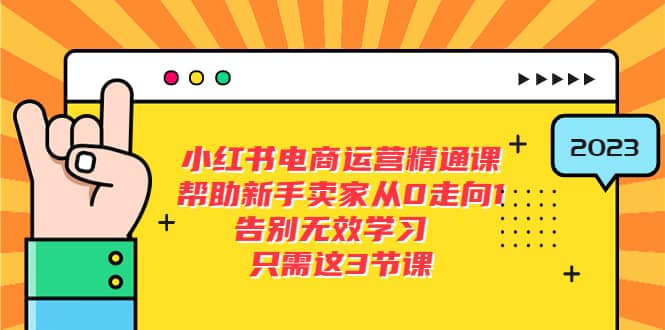 小红书电商·运营精通课，帮助新手卖家从0走向1 告别无效学习（7节视频课）聚合网创-网创项目资源站-副业项目-创业项目-搞钱项目聚合网创