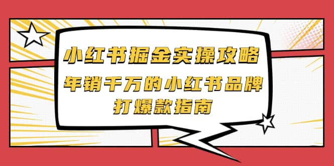 小红书掘金实操攻略，年销千万的小红书品牌打爆款指南聚合网创-网创项目资源站-副业项目-创业项目-搞钱项目聚合网创