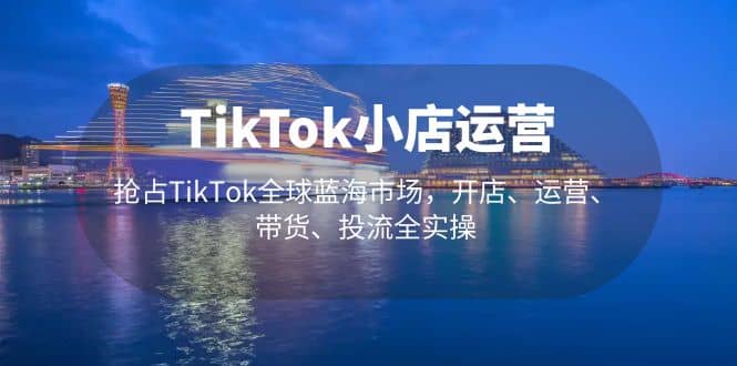 TikTok小店运营 抢占TikTok全球蓝海市场，开店、运营、带货、投流全实操聚合网创-网创项目资源站-副业项目-创业项目-搞钱项目聚合网创