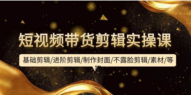 短视频带货剪辑实操课：基础剪辑/进阶剪辑/制作封面/不露脸剪辑/素材/等等聚合网创-网创项目资源站-副业项目-创业项目-搞钱项目聚合网创
