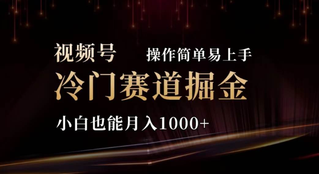 2024视频号冷门赛道掘金，操作简单轻松上手，小白也能月入1000+聚合网创-网创项目资源站-副业项目-创业项目-搞钱项目聚合网创