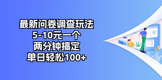 最新问卷调查玩法，5-10元一个，两分钟搞定，单日轻松100+聚合网创-网创项目资源站-副业项目-创业项目-搞钱项目聚合网创