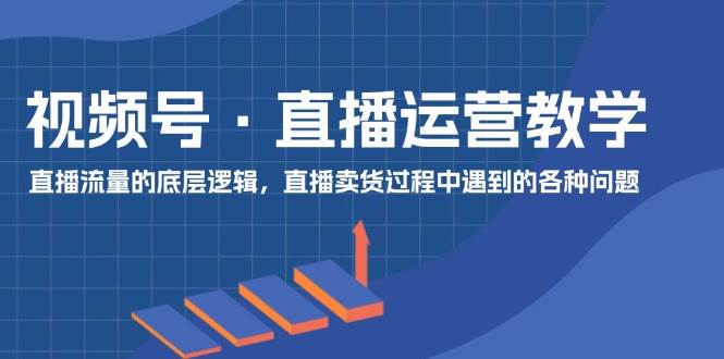 视频号 直播运营教学：直播流量的底层逻辑，直播卖货过程中遇到的各种问题聚合网创-网创项目资源站-副业项目-创业项目-搞钱项目聚合网创