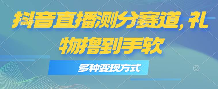 抖音直播测分赛道，多种变现方式，轻松日入1000+聚合网创-网创项目资源站-副业项目-创业项目-搞钱项目聚合网创
