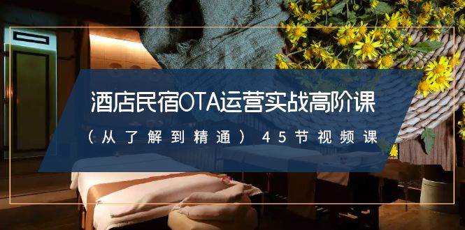 酒店民宿-OTA运营实战高阶课（从了解到精通）45节视频课聚合网创-网创项目资源站-副业项目-创业项目-搞钱项目聚合网创