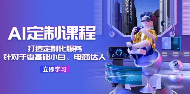 AI-定制课程，打造 定制化服务（针对于零基础小白、电商达人）36节课聚合网创-网创项目资源站-副业项目-创业项目-搞钱项目聚合网创