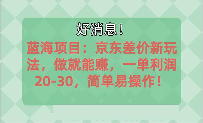 越早知道越能赚到钱的蓝海项目：京东大平台操作，一单利润20-30，简单…聚合网创-网创项目资源站-副业项目-创业项目-搞钱项目聚合网创