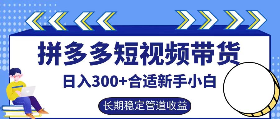 拼多多短视频带货日入300+实操落地流程聚合网创-网创项目资源站-副业项目-创业项目-搞钱项目聚合网创