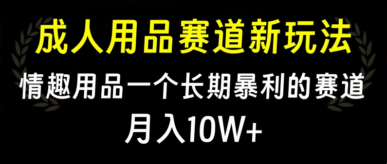 大人用品赛道新玩法，情趣用品一个长期暴利的赛道，月入10W+聚合网创-网创项目资源站-副业项目-创业项目-搞钱项目聚合网创