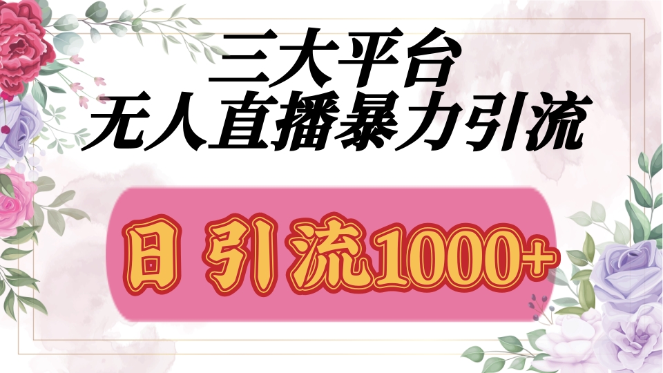 抖音，快手，视频号全平台通用，无人直播引流法，利用图片,模板,整套话术挂机全天支持矩阵操作，无限设备多开，超暴力引流，1000+高质量精准创业粉聚合网创-网创项目资源站-副业项目-创业项目-搞钱项目聚合网创