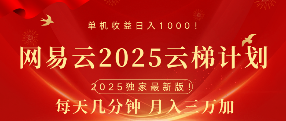网易云最新玩法，纯挂机!!聚合网创-网创项目资源站-副业项目-创业项目-搞钱项目聚合网创