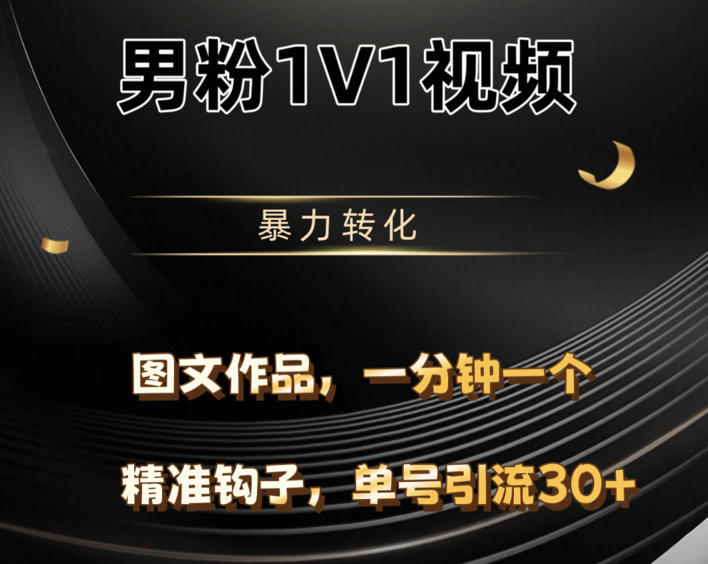 男粉1V1视频，硬改摄像头，高客单暴力转化，单日600+聚合网创-网创项目资源站-副业项目-创业项目-搞钱项目聚合网创